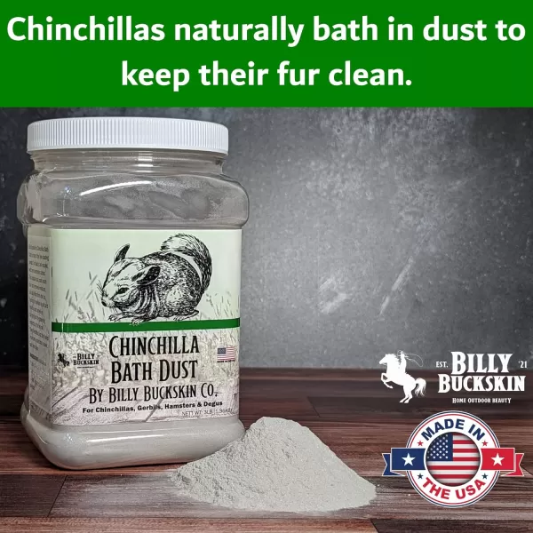 Premium Chinchilla Dust Bath 6 lb Tub All Natural Dusting Powder Ideal for Degus Hamsters Gerbils and Other Small Pet Animals Pure Cleansing Pumice Sand Pet Supplies by Billy Buckskin Co6 lb