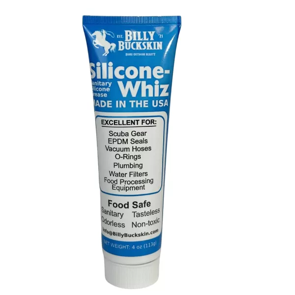 Silicone Whiz Silicone Grease Silicone Grease for O Rings Food Grade Sanitary Lubricant Machine Lube Scuba Grease Plumbers Grease Valve Sealant Diving Lube by Billy Buckskin Co 1 OzTube1x4Oz