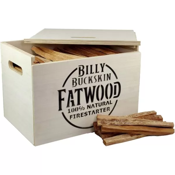 10 lb Fatwood Gift Box Set  Fire Starter Sticks in Packed In a Natural Light Wooden Box  Perfect Christmas Gift  Start a Fire with just 2 Sticks  Resin Rich Ocote Fatwood  Approx 140 Sticks