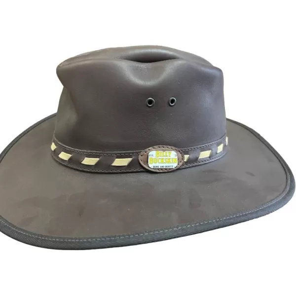 Billy Buckskin Breezy  Suede Leather Hat  Safari Hat with Mesh SidesBrown