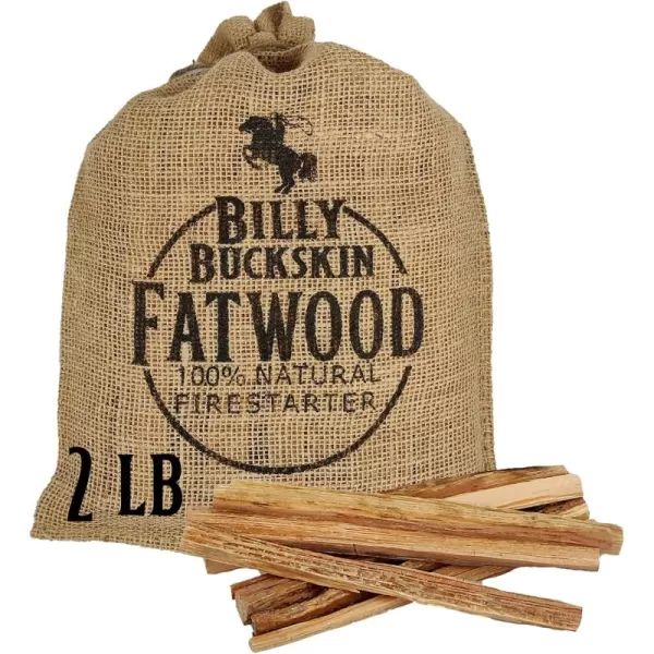 Billy Buckskin Co 8 lb Burlap Bag of Fatwood Fire Starter Sticks  Gift Set of Fatwood Comes in a Stylish Burlap Bag  Start a Fire with just 2 Sticks  8 Pound Bag20 Pounds