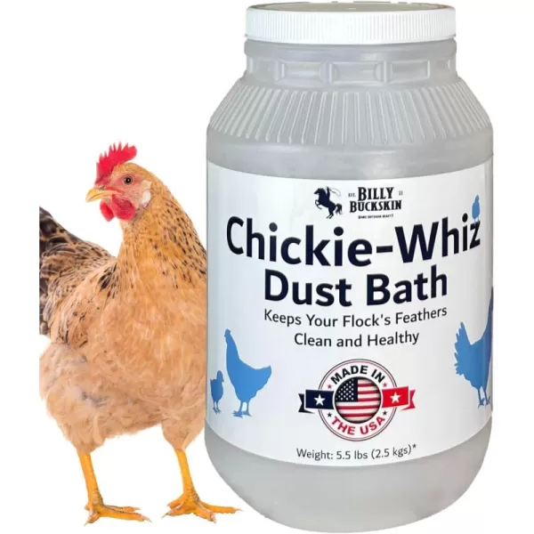 Chickie Whiz Dust Bath 55lb Chicken Dust Bath Dust Bath for Chickens for Healthy Chicken Poultry Dust Chicken Bath Dust for Chickens Chicken Coop Accessories by Billy Buckskin Co1 x 55 lb