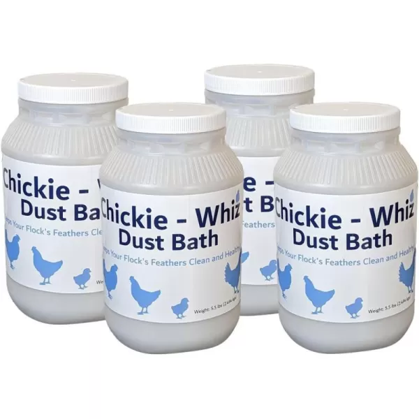 Chickie Whiz Dust Bath 55lb Chicken Dust Bath Dust Bath for Chickens for Healthy Chicken Poultry Dust Chicken Bath Dust for Chickens Chicken Coop Accessories by Billy Buckskin Co4 x 45 lb