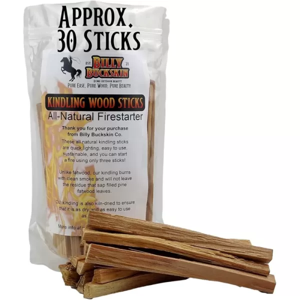 Kiln Dried Kindling Wood Sticks Firewood Kindling Fire Stick Perfect Fire Starter for Campfires Fire Pit Indoor ampamp Outdoor Fireplace AllNatural Approx 140 Fire per Box by Billy Buckskin Co20 Pounds