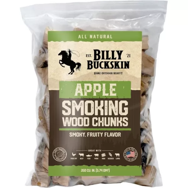 Mesquite Wood Chunks Wood Chunks for Smokers Alternative for Charcoal Briquettes Can be Use on Gas Smoking Wood Chunks for Smoking Grilling ampamp BBQ Camping Essential by Billy Buckskin Co4 Lbs BagApple