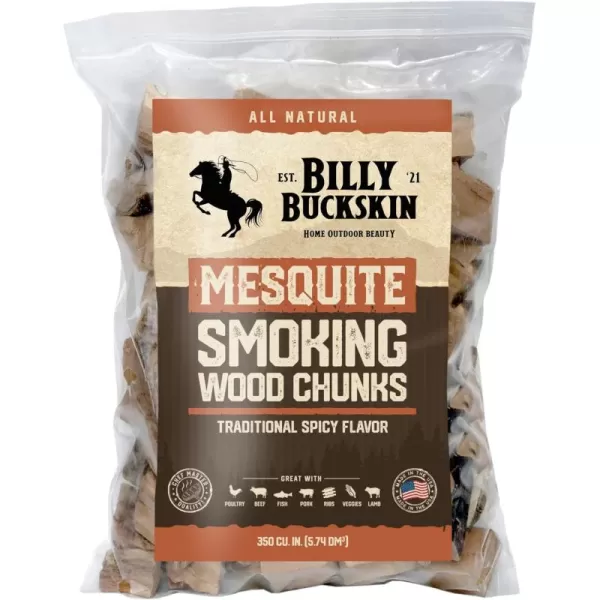Mesquite Wood Chunks Wood Chunks for Smokers Alternative for Charcoal Briquettes Can be Use on Gas Smoking Wood Chunks for Smoking Grilling ampamp BBQ Camping Essential by Billy Buckskin Co4 Lbs BagMesquite