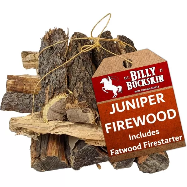 Oak Firewood Logs 18 lbs Split Wood for Solo Stove with Fatwood Fire Starter Sticks Fire Wood for Fire Pit Seasoned Wood Logs for Fireplaces Camping Campfires Firepits  by Billy Buckskin CoJuniper