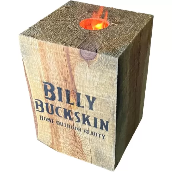 One Log Fire Wood Log Swedish Torch Fire Log wFatwood Fire Starter Sticks for Outdoor Campfire Firepit Bonfires ampamp Fireplace Fire Log Camping Essential by Billy Buckskin Co 7x7x10 inches 1 Log