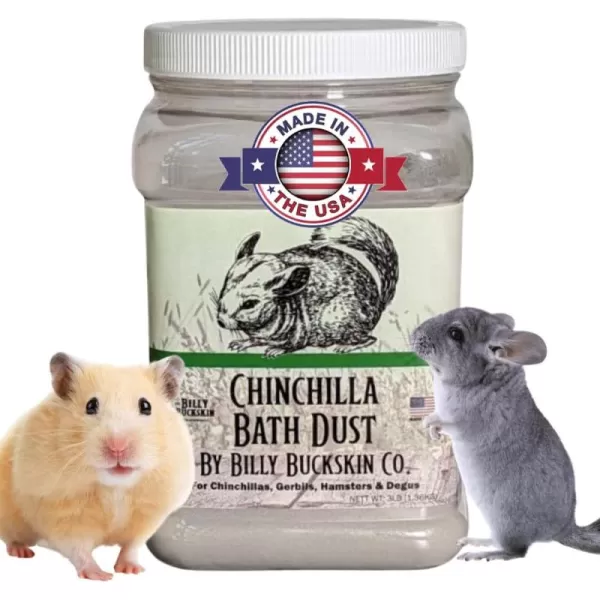 Premium Chinchilla Dust Bath 6 lb Tub All Natural Dusting Powder Ideal for Degus Hamsters Gerbils and Other Small Pet Animals Pure Cleansing Pumice Sand Pet Supplies by Billy Buckskin Co3 lb