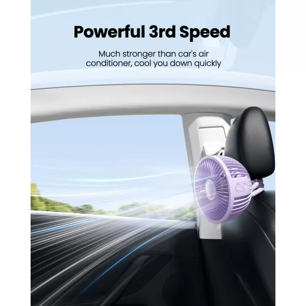 Gaiatop Baby Stroller Fan 4000mAh Oscillating Mini Portable Fan with Light 4 Speeds Battery Operated Small Handheld Desk Fan 360 Rotate Flexible Tripod Clip On Fan for Car Seat Crib Travel PinkPurple