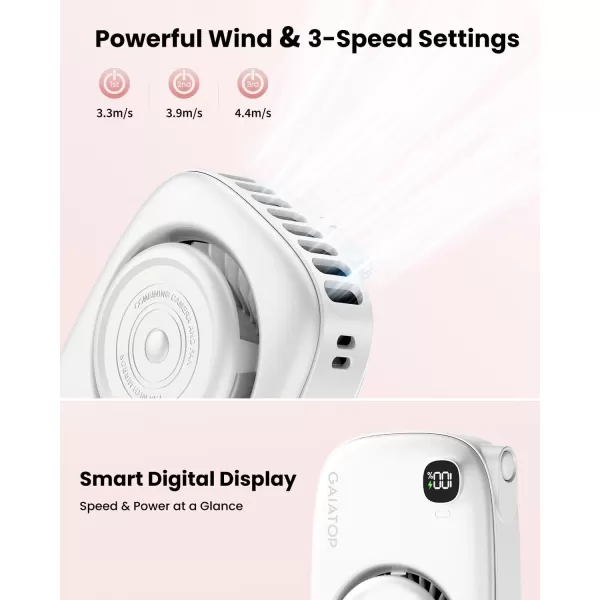 Gaiatop Neck Fan Rechargeable Mini Portable Fan Cute Camera Design Small Desk Fan with 360Rotate Mirror 3 Speed USB Handheld Fan with LED Display Cooling Personal Lash Fan Travel Essentials PurpleWhite