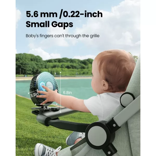 Gaiatop Portable Clip on Fan Battery Operated Small Powerful USB Desk Fan 3 Speed Quiet Rechargeable Mini Table Fan 360 Rotate Personal Cooling Fan for Home Office Stroller Camping Black Blueblack blue