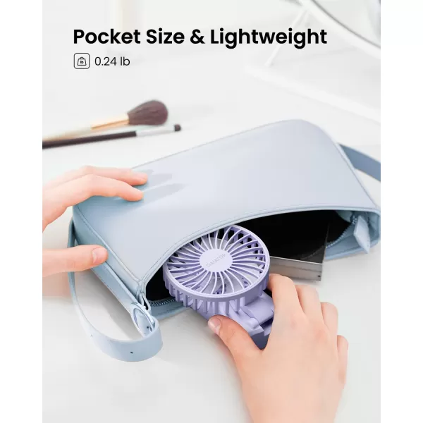 Gaiatop Portable Handheld Fan 180 Foldable Desk Fan 3 Speed Personal Mini Hand Fan 2000mAh Powerful Rechargeable Small Fan with Digital Display USB Personal Fan for Office Outdoor MakeupPinkPurple