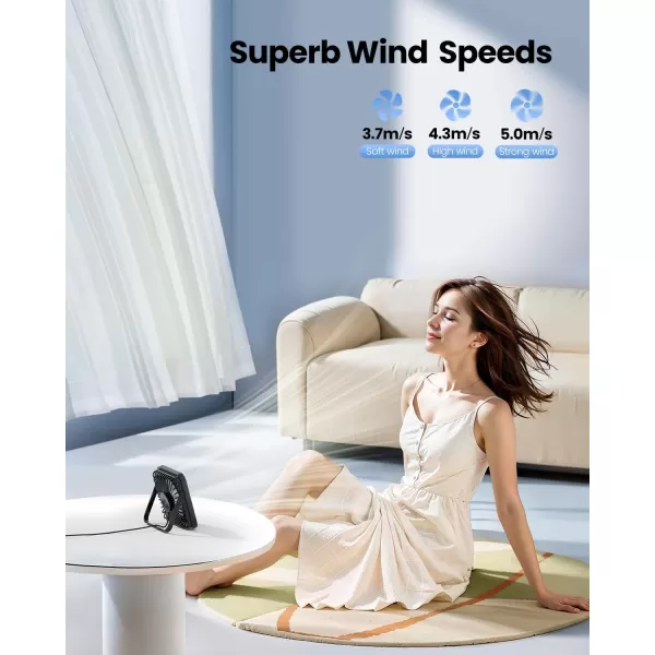 Gaiatop USB Desk Fan 5 Inch Personal Fan Small Portable Table Fan with 180 Tilt Folding and 3 Speeds Strong Wind Ultra Quiet Personal Cooling Fan For Office Home Bedroom Desktop TravelBlack