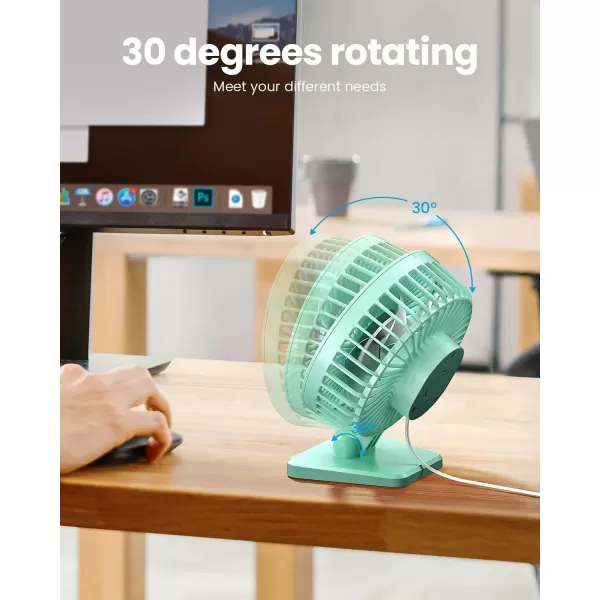 Gaiatop USB Desk Fan Small But Powerful Portable Quiet 3 Speeds Wind Desktop Personal Fan Adjustment Mini Fan Table Fan for Better Cooling Home Office Car Indoor OutdoorPinkGreen