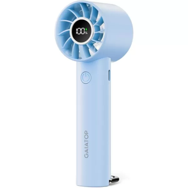 Gaiatop Portable Mini Fan Handheld Personal Fan with LED Display 3 Speeds 2000mAh USB Rechargeable Battery Fan LED Lighting Small Desk Fan for Women Men Girls Kids Indoor Outdoor Travel BlackBlue