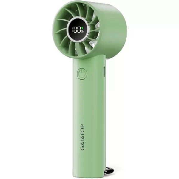 Gaiatop Portable Mini Fan Handheld Personal Fan with LED Display 3 Speeds 2000mAh USB Rechargeable Battery Fan LED Lighting Small Desk Fan for Women Men Girls Kids Indoor Outdoor Travel BlackGreen