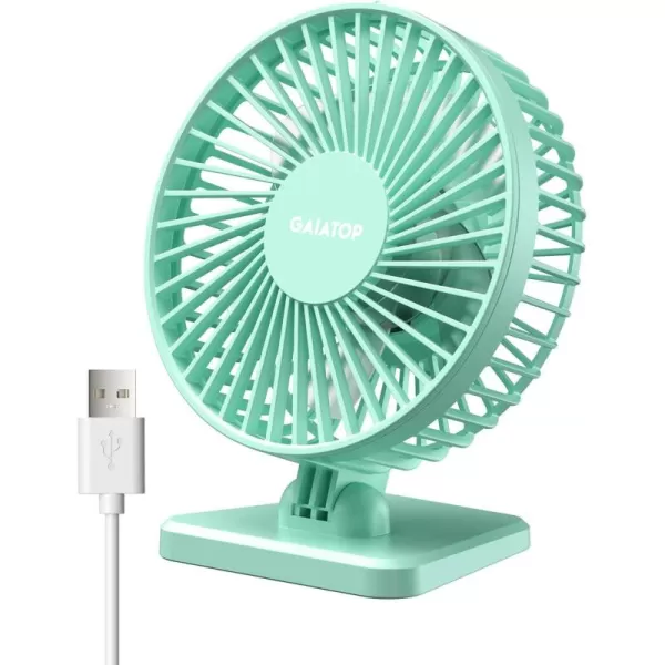 Gaiatop USB Desk Fan Small But Powerful Portable Quiet 3 Speeds Wind Desktop Personal Fan Adjustment Mini Fan Table Fan for Better Cooling Home Office Car Indoor OutdoorPinkGreen