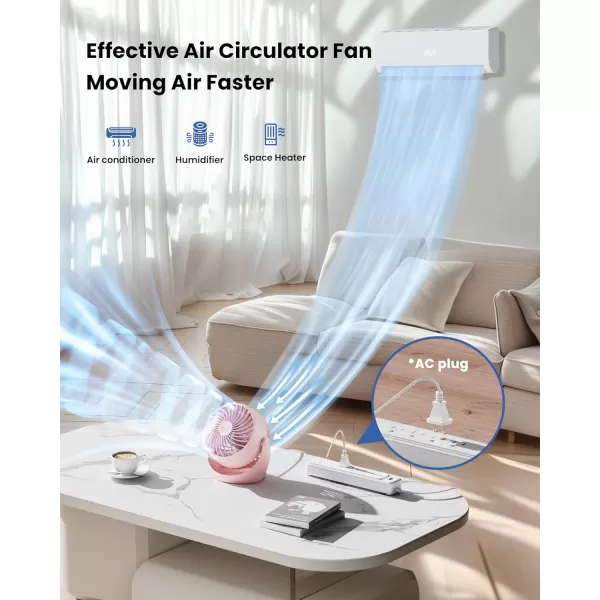 Gaiatop Air Circulator Fan Portable Desk Fan Table Fan Dorm Fan 5Inch Small Fan 3 Speed with 360 Adjustable Tilt EnergySaving Quiet Fan for Home Office Bedside Bedroom BathroomPink