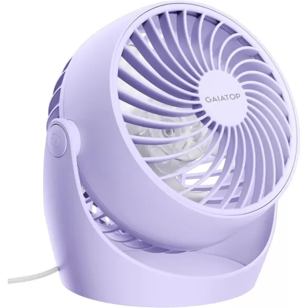 Gaiatop Air Circulator Fan Portable Desk Fan Table Fan Dorm Fan 5Inch Small Fan 3 Speed with 360 Adjustable Tilt EnergySaving Quiet Fan for Home Office Bedside Bedroom BathroomPurple