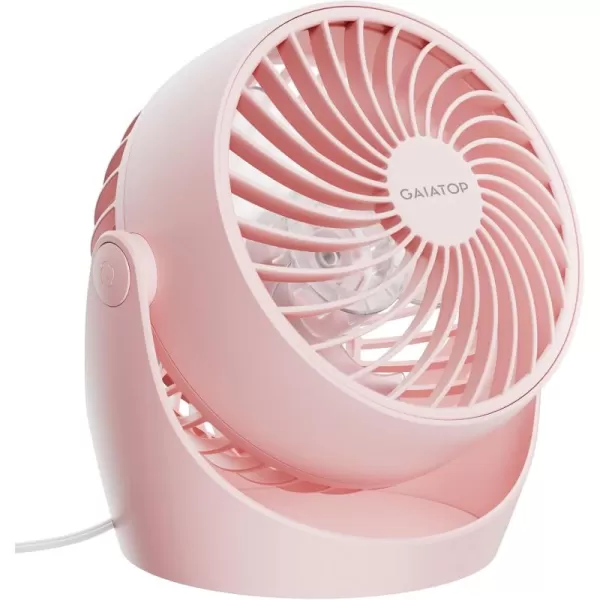 Gaiatop Air Circulator Fan Portable Desk Fan Table Fan Dorm Fan 5Inch Small Fan 3 Speed with 360 Adjustable Tilt EnergySaving Quiet Fan for Home Office Bedside Bedroom BathroomPink