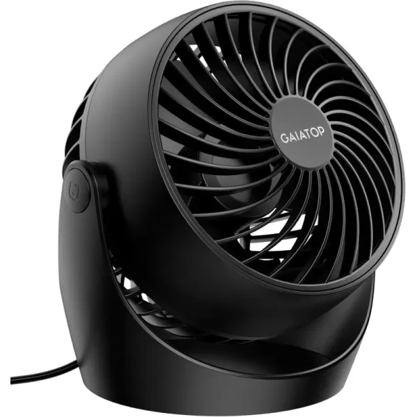 Gaiatop Air Circulator Fan Portable Desk Fan Table Fan Dorm Fan 5Inch Small Fan 3 Speed with 360 Adjustable Tilt EnergySaving Quiet Fan for Home Office Bedside Bedroom BathroomBlack