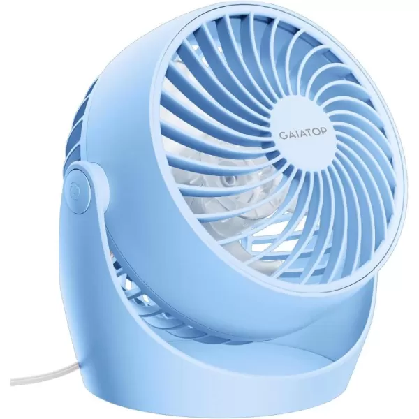 Gaiatop Air Circulator Fan Portable Desk Fan Table Fan Dorm Fan 5Inch Small Fan 3 Speed with 360 Adjustable Tilt EnergySaving Quiet Fan for Home Office Bedside Bedroom BathroomBlue