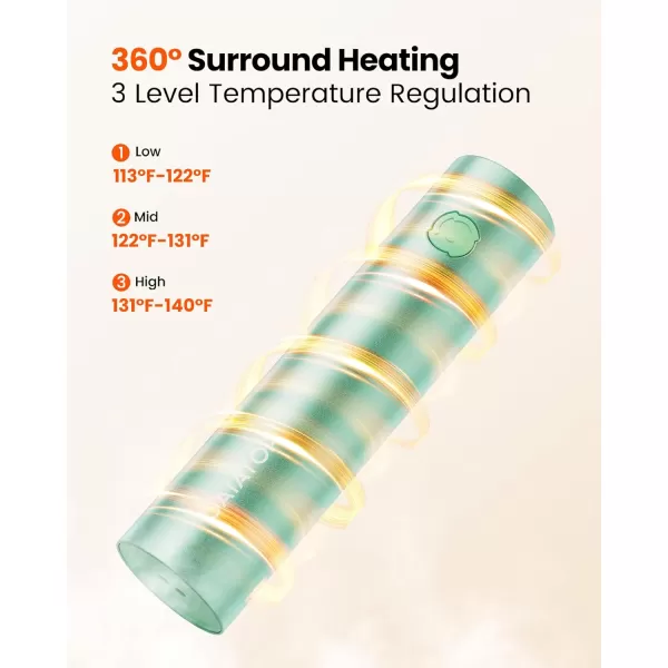 Gaiatop Hand Warmers Rechargeable Electric Portable Pocket Heater Rechargeable Hand Warmer Heat Therapy Great Gifts for Raynauds Hunting Golf Camping Women MenGREEN