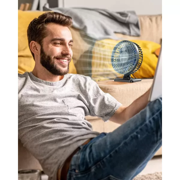 Gaiatop USB Desk Fan Small But Powerful Portable Quiet 3 Speeds Wind Desktop Personal Fan Adjustment Mini Fan Table Fan for Better Cooling Home Office Car Indoor OutdoorPinkBlue