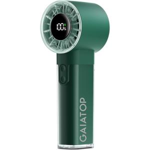 imageGaiatop Portable Handheld Turbo Fan 1100 Adjustable High Speeds 320Hrs Cooling Times 4800mAh USB Rechargeable Portable Small Hand Fans with Lanyard for Outdoor Travel Home Make Up Navy BlueArmy Green