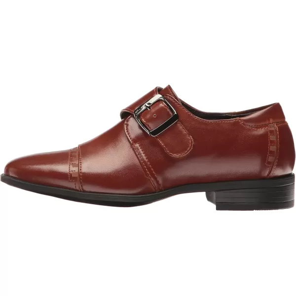 STACY ADAMS Boys Macmillian Uniform Dress ShoeCognac