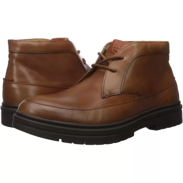 STACY ADAMS Mens Alcander Leather Chukka BootCognac