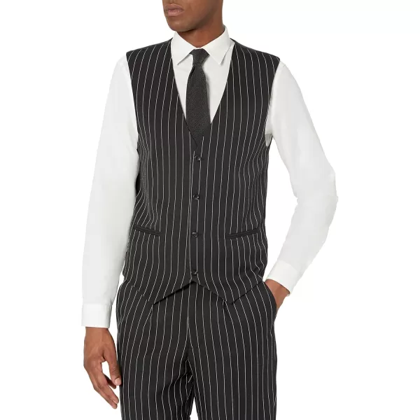 Stacy Adams Mens Mars Vested 3 Piece SuitBlackWhite