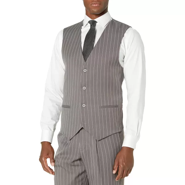 Stacy Adams Mens Mars Vested 3 Piece SuitGreyWhite