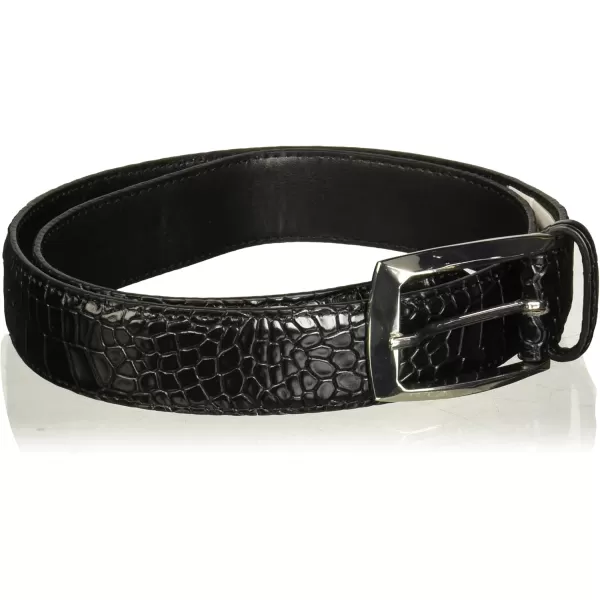 Stacy Adams Mens Ozzie Croc Embossed BeltBlack