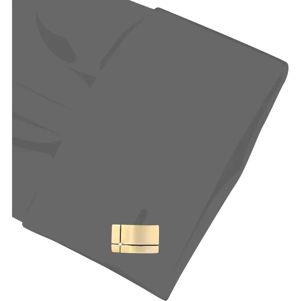 Stacy Adams Mens Rectangle Cuff Link with Intersecting Lines Gold One Size