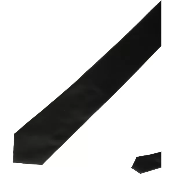 Stacy Adams Mens Satin solid Tie SetBlack
