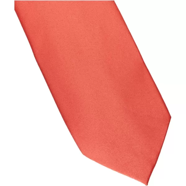 Stacy Adams Mens Satin solid Tie SetCoral