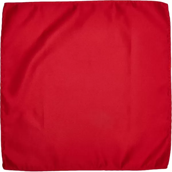 Stacy Adams Mens Satin solid Tie SetFire Red