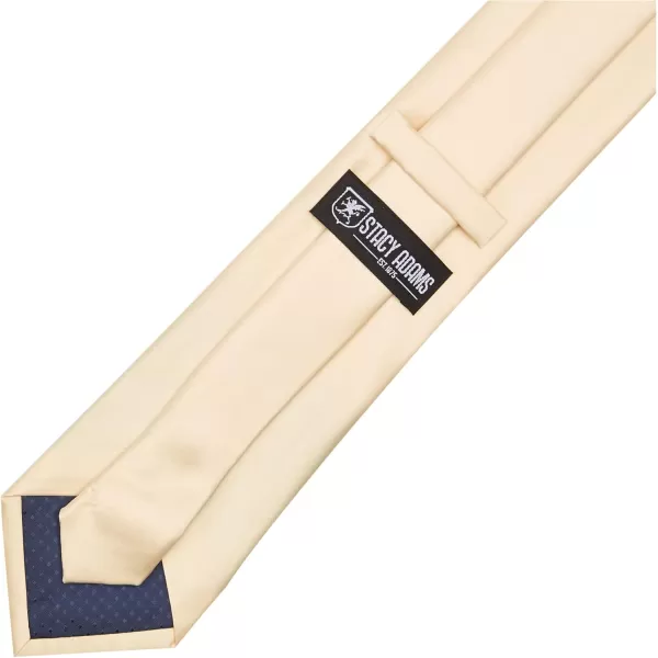 Stacy Adams Mens Satin solid Tie SetIvory
