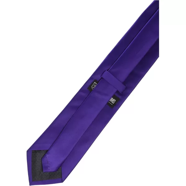 Stacy Adams Mens Satin solid Tie SetPurple