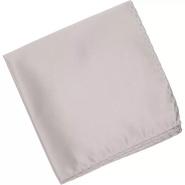 Stacy Adams Mens Satin solid Tie SetSilver