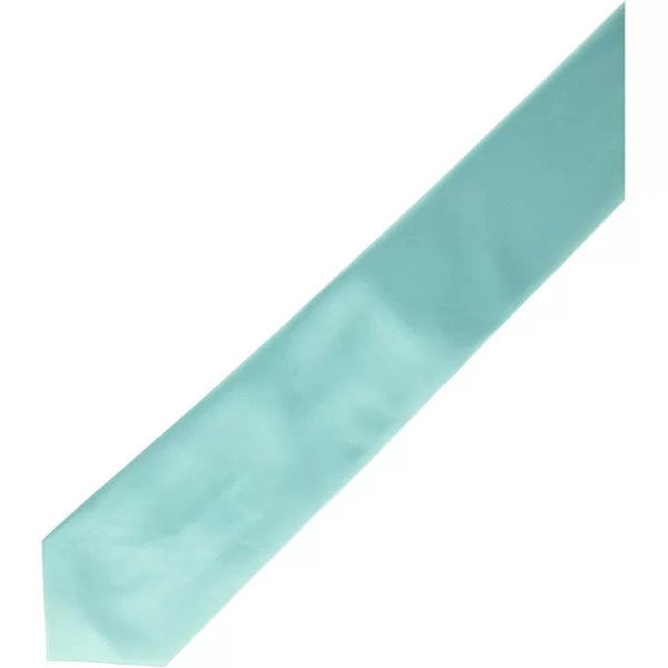 Stacy Adams Mens Satin solid Tie SetTurquoise