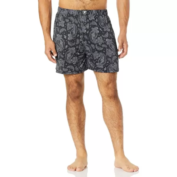 STACY ADAMS Mens Boxer ShortBlack Paisley