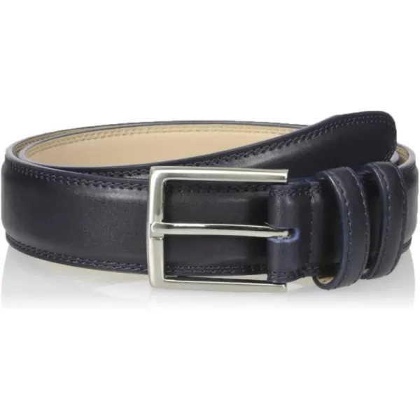 Stacy Adams Mens 34mm Geniune Leather Belt with Microfiber LiningNavy