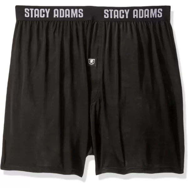 Stacy Adams Mens Big and Tall Boxer ShortBlack
