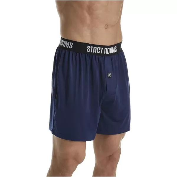 Stacy Adams Mens Big and Tall Boxer ShortNavy