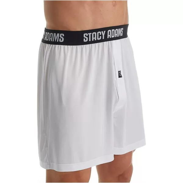 Stacy Adams Mens Big and Tall Boxer ShortWhite