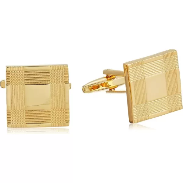 Stacy Adams Mens Gold Square Cuff Link One Size