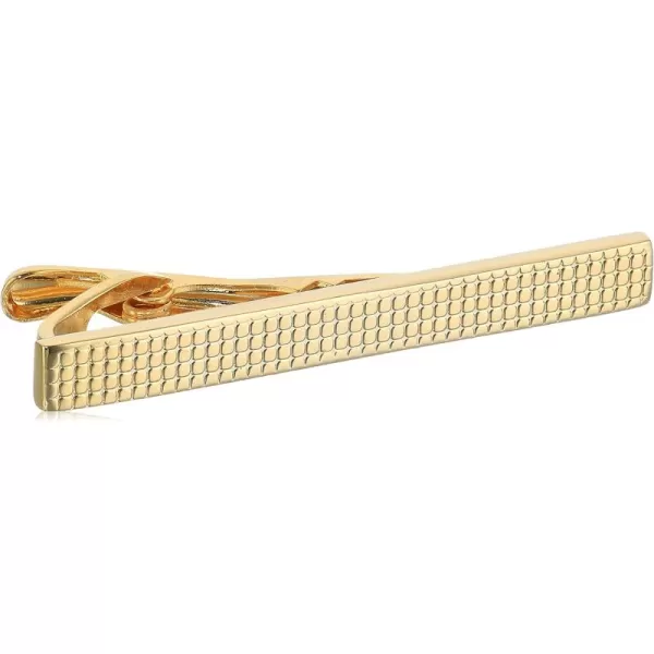 Stacy Adams Mens Gold Square Pattern Tie Bar One Size